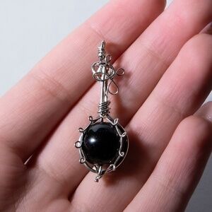 Handmade Silver Wire-Wrapped Pendant